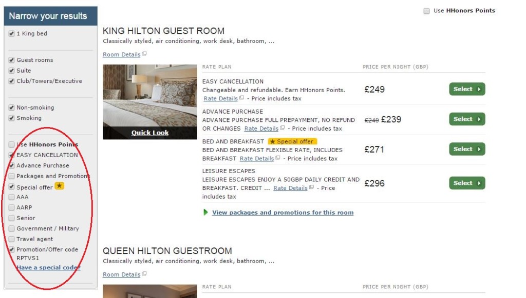 New Hilton promo code free breakfast and £50/€50/50 daily hotel